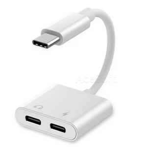 Type-C to TypeC Audio Charging Adapter Cable w DAC Chip For Nokia 8 Sirocco USA - Picture 1 of 1
