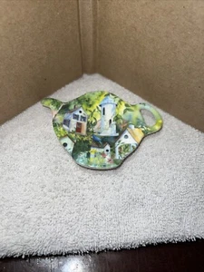 Tetera de melamina con forma de cuchara reposapájaros aves azul cottagecore - Imagen 1 de 3