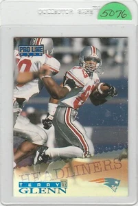 1996 PRO LINE TERRY GLENN #343 NEW ENGLAND PATRIOTS FOOTBALL CARD - Picture 1 of 2