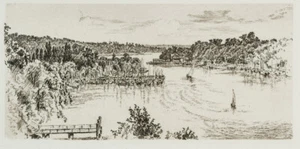 F. FRIEDEL (20.Jhd), Langer See bei Treptow, Repro Romantik Architektur 1800-184 - Picture 1 of 4