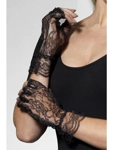 Fingerless Lace Gloves Sheer Desires Hosiery Halloween Fancy Dress Accessory - Picture 1 of 2
