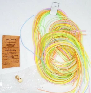 Öko Scoubidou 20 Stück Neon Stänge 2 Meter mit Bastelset Raupe Scoubi Bänder - Bild 1 von 2