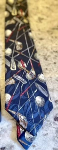 Alberto Perrucci Italian Imported silk handmade dress tie golf theme classic - Picture 1 of 5