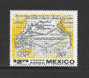 MEXICO SCOTT C301 MNH F/VF - 1964 2.75p MEXICO/PHILIPPINES 400 YEARS FRIENDSHIP - Picture 1 of 2