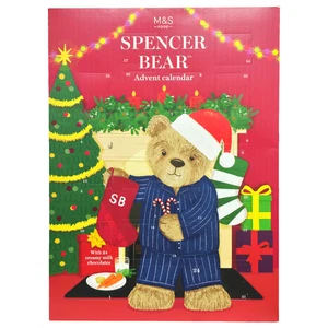 M&S Spencer Bear Milk Chocolate Advent Calendar 80g Christmas Gift - Picture 1 of 7