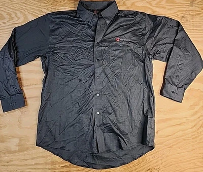 Fort Worth Logo Gray Long Sleeve Button Down Shirt Mens Large - Image 1 of 4
