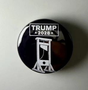 Trump 2028 Guillotine Antifaschist 1,25" Button T008B125 Anstecker Pin - Bild 1 von 2