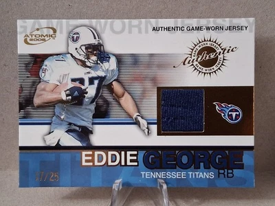 2002 Pacific Atomic - Authentic Game-Worn Jersey Gold #94 Eddie George /25 (MEM) - Image 1 of 3
