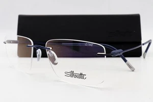 Silhouette Purist 5561 LD Eyeglasses Trusty Blue 4540 Authentic 54mm - Picture 1 of 6