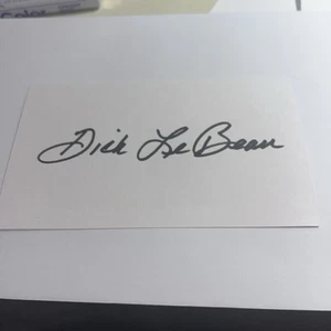Dick Lebeau HOFER Detroit Lions signierte 3x5 Karteikarte - Bild 1 von 1