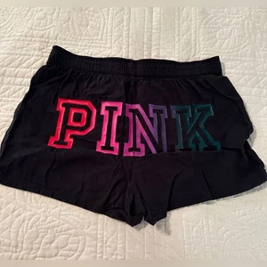 Victoria's Secret Pink Rainbow Ombre Logo Schlaf Boxershorts PJ schwarz Gr. XS - Bild 1 von 4