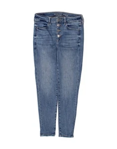 AMERICAN EAGLE Womens Skinny Jeans UK 10 Small W27 L26 Blue Cotton CP18 - Picture 1 of 3