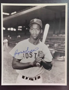 Vintage Signed Photo Pumpsie Green Boston Red Sox New York Mets Nice Photo - Picture 1 of 2