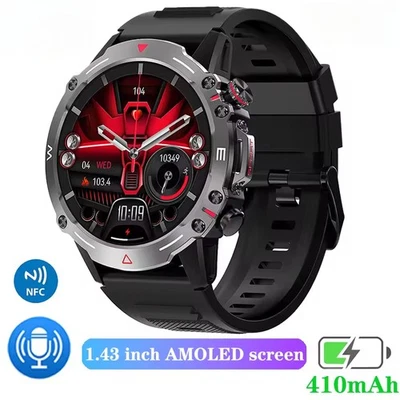 Military Smart Watch For Men's (Call Receive/Dial) Rugged Sport Fitness Tracker - Image 1 of 4