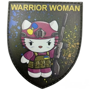 Ukraine Militär Armee Patch WARRIOR WOMAN Tactical PVC - Bild 1 von 3