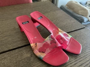 Sandalias de Tacón Rosa Stuart Weitzman Talla 9 AA Floral - LEER - Imagen 1 de 17