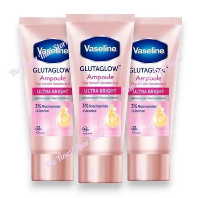 Vaseline Dry Serum Deodorant Ultra Bright 45ml x 3 - Image 1 of 2