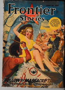 Vintage Frontier Stories Western Pulp Magazin Frühjahr 1946 Band 16 Nr. 6 - Bild 1 von 3