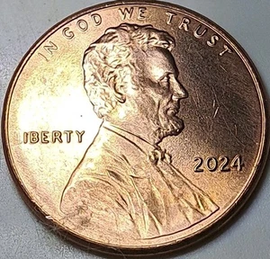 Centavo escudo Lincoln 2024 P MS BU falta VDB moneda de error de golpe - Imagen 1 de 7