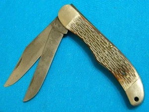 VINTAGE SCHRADE WALDEN NY USA 225H BOWIE KLAPPMESSER JAGDMESSER MESSER TASCHENHEBER - Bild 1 von 9