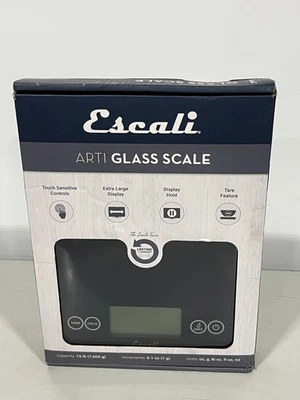 Báscula digital de alimentos de vidrio Escali Arti encimera cocina, hornear y cocinar S... Foto 1 de 2