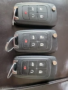 3 OEM GMC Flip Key Fob Lot Remote Keyless Transmitters MIX FCC LOCKSMITH LOT - Picture 1 of 6