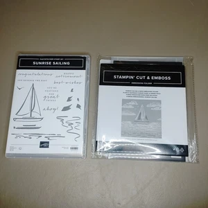 Paquete de estampillas, carpeta de estampado y troqueles Stampin' Up Sunrise Sailing (LEER) - Imagen 1 de 13