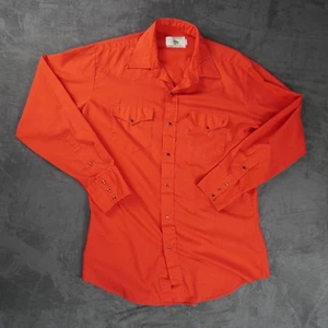 Vintage Mesquite Hemd Herren 16,5-34 Rot Western Cowboy Perlen Druckknopf Made USA - Bild 1 von 12