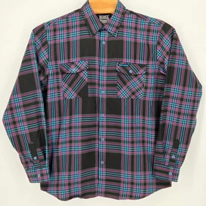 Rebel Reaper Herren Large Lightcycle Limited Edition Flanell Pearl Snap Hemd Neon - Bild 1 von 7