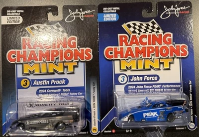 Nuevos autos divertidos John Force y Austin Brock NHRA Racing Champions 2025 como nuevos 2024 Foto 1 de 4
