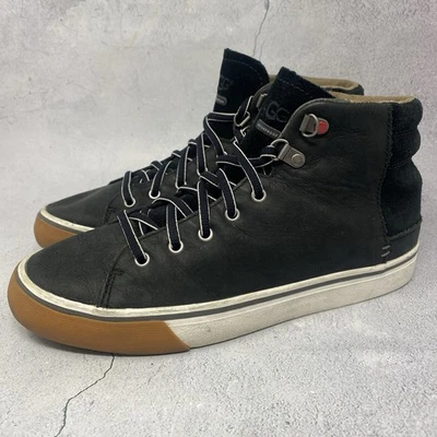 UGG Hoyt 高帮灰熊皮革麂皮绒运动鞋防水男式 7 码女式 8.5 码 — 第 1/4 张图片