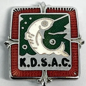 KDSAC Angling Club Enamel Pin Badge Fish Fisherman River Sea Angler Collectable - Picture 1 of 2