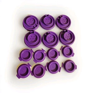 ☀️ Tupperware SINGLE Lid #629-60 for 5.9" Hourglass Salt/Pepper Shaker Purple - Picture 1 of 2