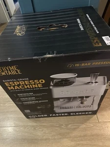 TOTALMENTE NUEVA MÁQUINA DE CAFÉ ESPRESSO SELLADA tomillo y mesa grado barista, BLANCO ARENA - Imagen 1 de 4