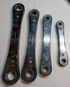 Lote de 4 llaves de trinquete abatibles Craftsman EE. UU. tamaños 5/16-1/4 a 5/8-3/4 - Imagen 1 de 2