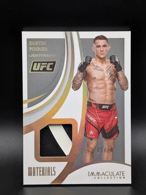 2021 Panini Immaculate UFC - Materials Dustin Poirier #M-DPR Gold /10 - Image 1 of 2