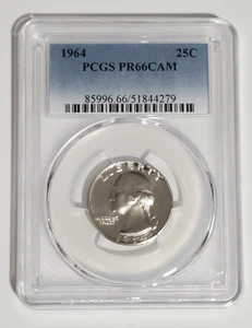 1964 Silver Proof Washington Quarter PCGS PR66CAM - Picture 1 of 2