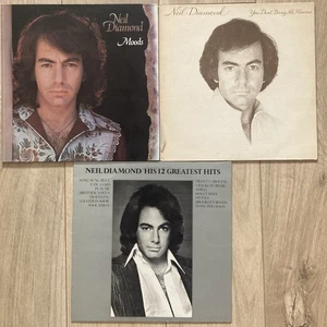 Neil Diamond 3 Vinyl LP Job Lot - Moods, Greatest Hits & You Don’t Bring Me Flow - Picture 1 of 12