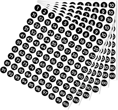 30 Blatt Zahlen Aufkleber, Nummern Aufkleber 1-100, Klebezahlen Wetterfest, für  - Bild 1 von 4