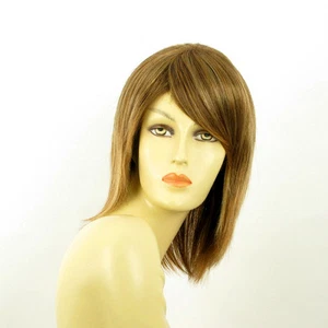 Perruque femme mi-longue Châtain Cuivré Méché Blond Clair RITA 6BT27B - Picture 1 of 8