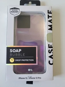 Case-Mate Soap Bubble Clear Case for iPhone 12 & 12 Pro Drop Protection New - Picture 1 of 2