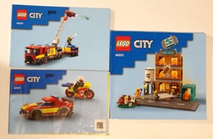 LEGO City Fire Brigade Kit #60321 Set of Three Instruction Manual Only No Bricks - Picture 1 of 7