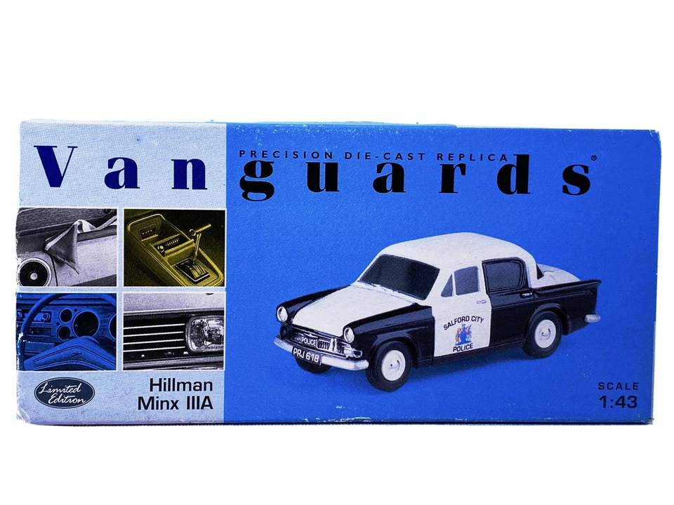 VANGUARDS DIECAST 1/43 SCALE VA 06801 SALFORD CITY POLICE HILLMAN MINX IIIA New - Image 1 of 4