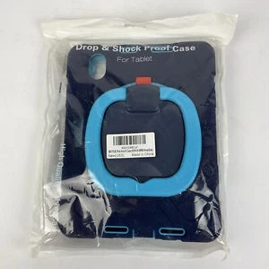 Drop And Shock Proof Case For Tablet Navy Blue And Sky Blue w Stand/Hook Strap + - Picture 1 of 8