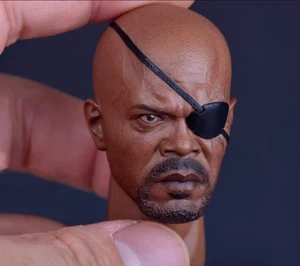 Head Sculpt For 1/6 Hot Toys HT MMS169 The Avengers Nick Fury Figure Accessories - Picture 1 of 3