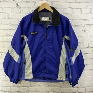 Columbia Rain Jacket Womens Sz L Blue Purple Vintage 90’s  - Picture 1 of 10