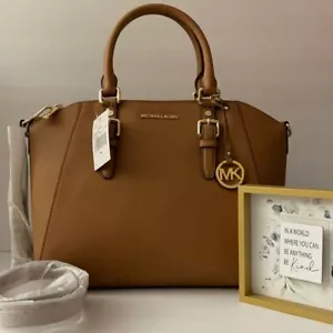 🐼💦 Michael Kors 🐼💦 Ciara Eichel Leder Umhängetasche Handtasche 🐼 GB9 - Bild 1 von 12
