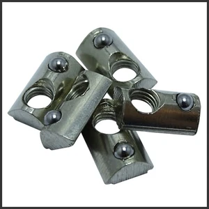 5x Nutensteine mit Steg | I-Typ | Nut 6 | M3 M4 M5 | Federkugel Stahl Alu-Profil - Bild 1 von 6