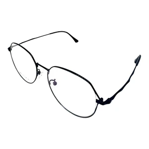 Eyeglasses Frames Women Round Black Metal Thin Light Weight 53-18-142 Demo Lens - Picture 1 of 6