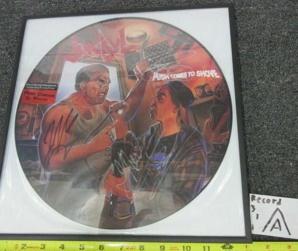Band Autographed Jackyl Push Comes To Shove Picture Disc Vinyl LP Record Album Foto 1 de 4